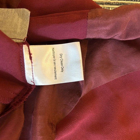 🆕Monk and Lou Chiffon Silk Capote Top in Cranberry Size US M - Picture 8 of 9